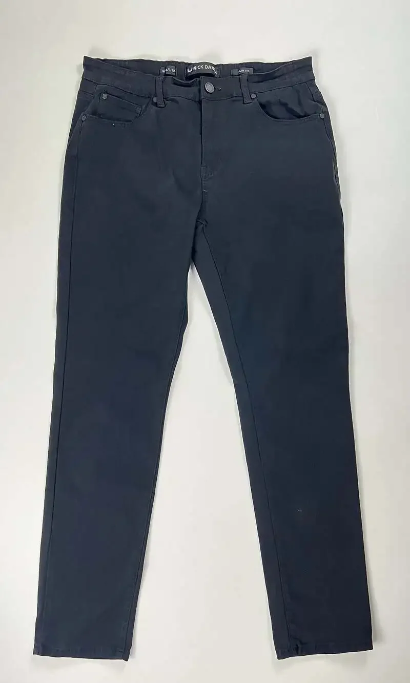 Nick Danger Men's Slim Fit 5-Pocket Stretch Pants Black